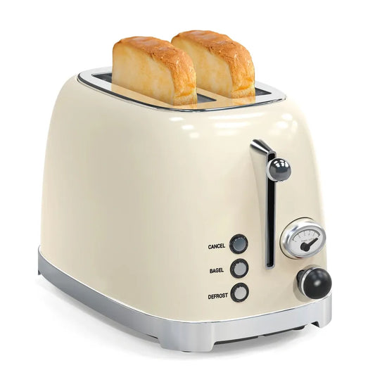 KTX-976979 Retro Stainless Steel Wide Slot Sandwich Toaster for 2 Slices