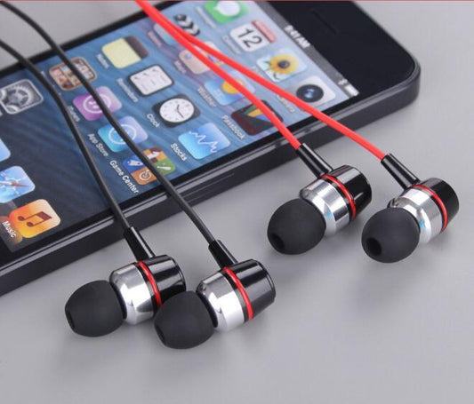 KTX-213395 Metal In-Ear Earphones with 3.5mm Plug and 1.2M Silica Gel Wire for Computers and Mobile Devices