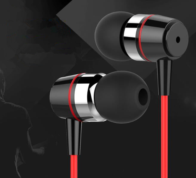 KTX-213395 Metal In-Ear Earphones with 3.5mm Plug and 1.2M Silica Gel Wire for Computers and Mobile Devices