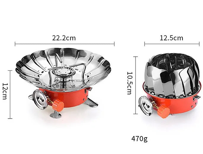 KTX-664723 Portable Folding Camping Gas Stove - One Burner for Outdoor Cooking