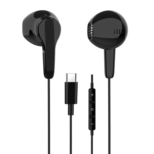KTX-672019 Type-C Wired Earphones with Noise Reduction, Semi In-Ear Design, Magnetic Suction and Built-In Mic for Compatibility with Google, Samsung, Sony, and Huawei Devices
