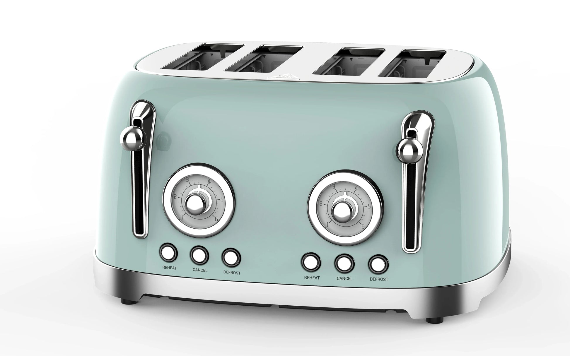 KTX-275347 Stainless Steel 4-Slice Retro Electric Bread Toaster for Sandwiches