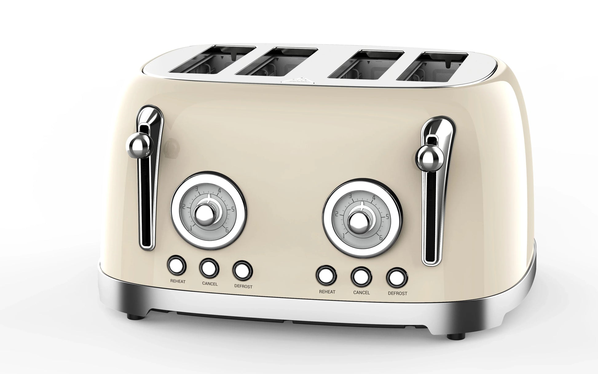 KTX-275347 Stainless Steel 4-Slice Retro Electric Bread Toaster for Sandwiches