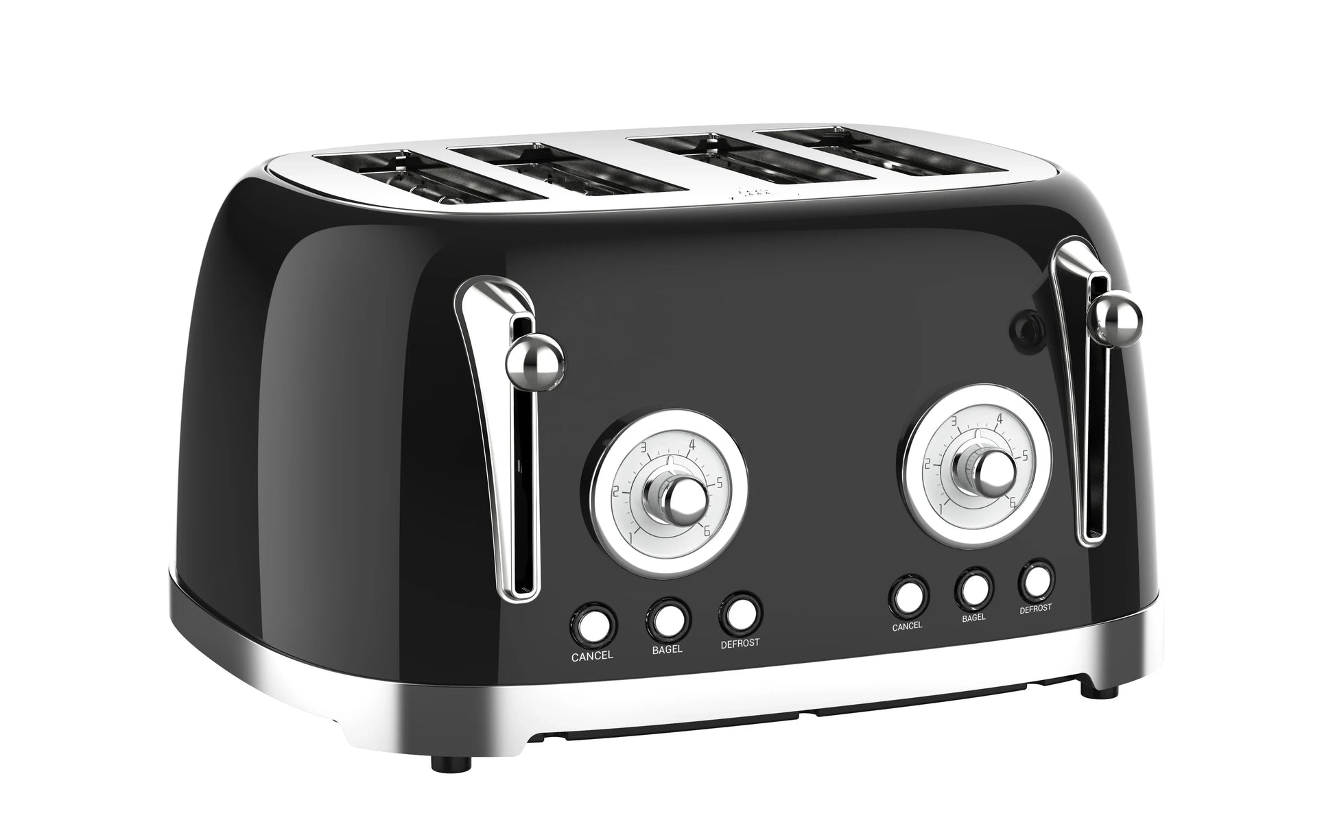 KTX-275347 Stainless Steel 4-Slice Retro Electric Bread Toaster for Sandwiches