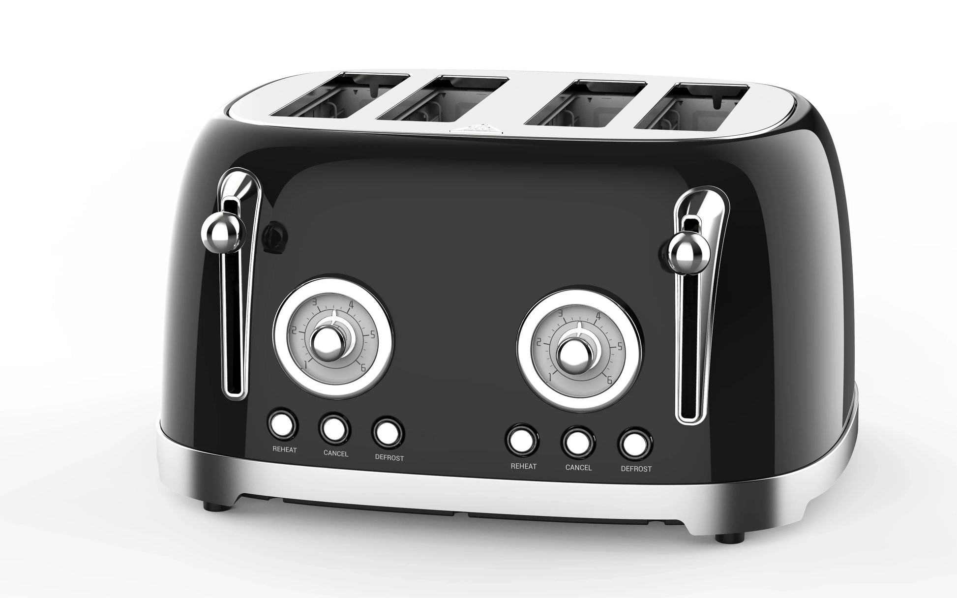 KTX-275347 Stainless Steel 4-Slice Retro Electric Bread Toaster for Sandwiches