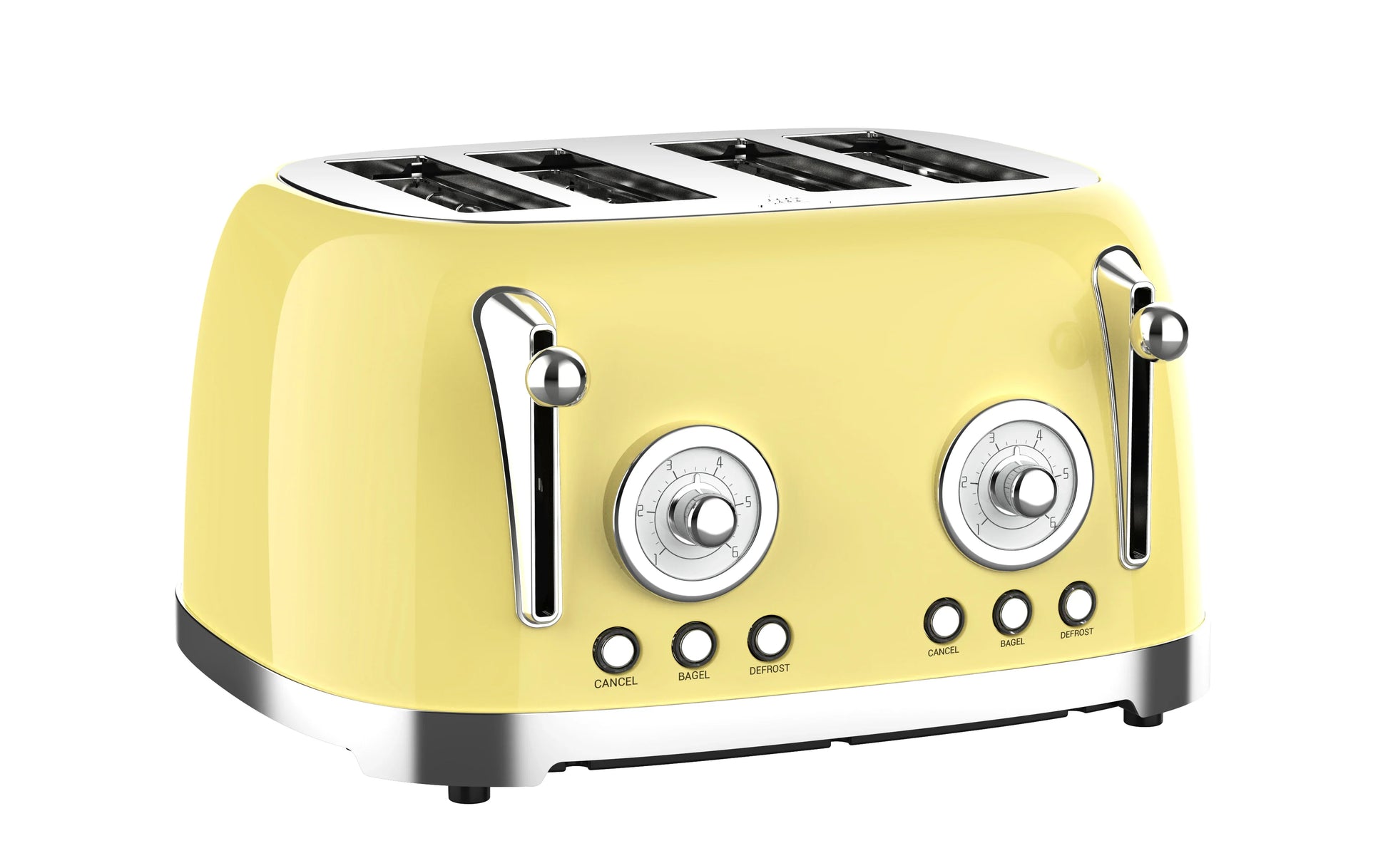 KTX-275347 Stainless Steel 4-Slice Retro Electric Bread Toaster for Sandwiches