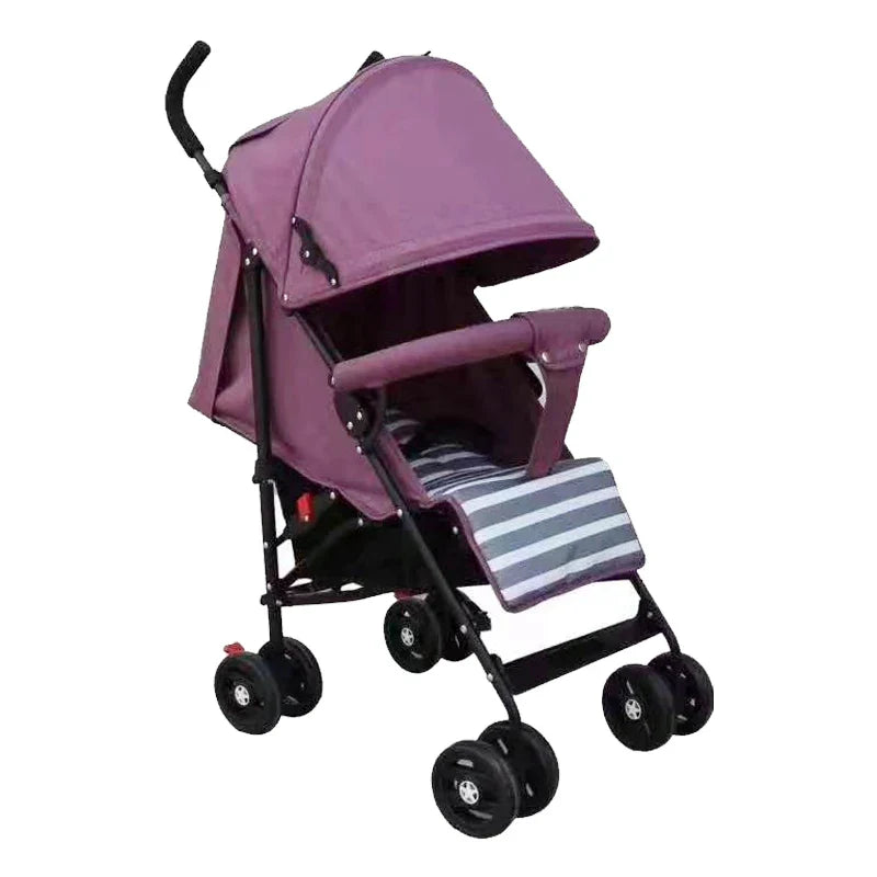 KTX-993235 Lightweight Durable Baby Stroller with Comfortable Mechanical Backrest - Available in Red, Purple, Green, and Gray