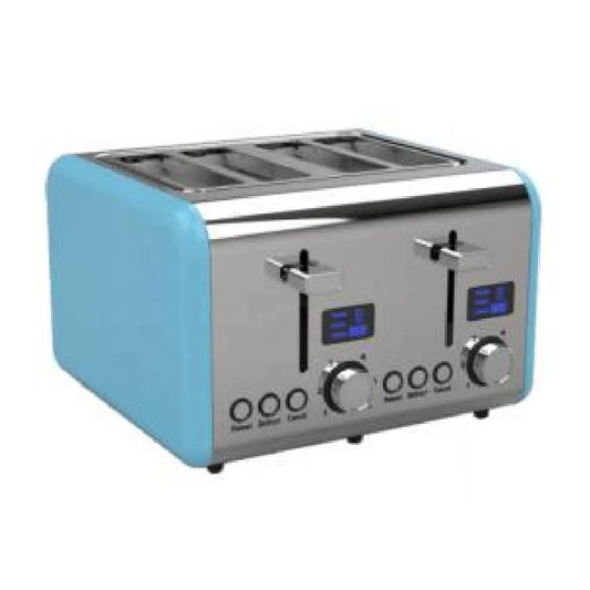 KTX-717139 4-Slice Electric Toaster with LED Countdown Display and Removable Crumb Tray