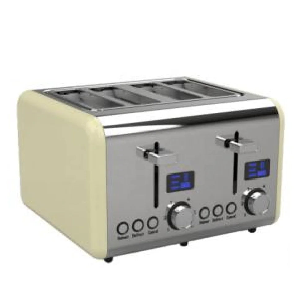 KTX-717139 4-Slice Electric Toaster with LED Countdown Display and Removable Crumb Tray