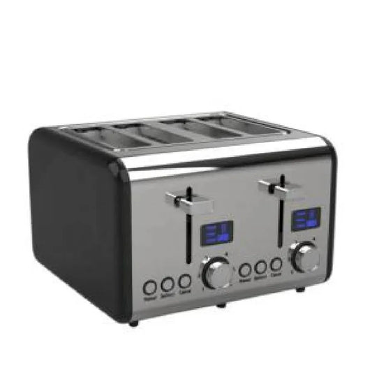 KTX-717139 4-Slice Electric Toaster with LED Countdown Display and Removable Crumb Tray