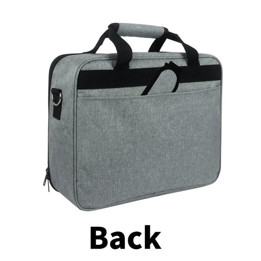 KTX-764499 Gray Polyester Handbag for Projector Storage, 14x11x4in, Supports Up to 20kg