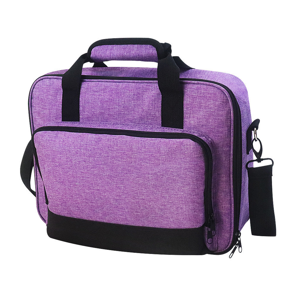 KTX-764499 Gray Polyester Handbag for Projector Storage, 14x11x4in, Supports Up to 20kg