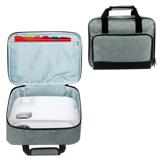 KTX-764499 Gray Polyester Handbag for Projector Storage, 14x11x4in, Supports Up to 20kg