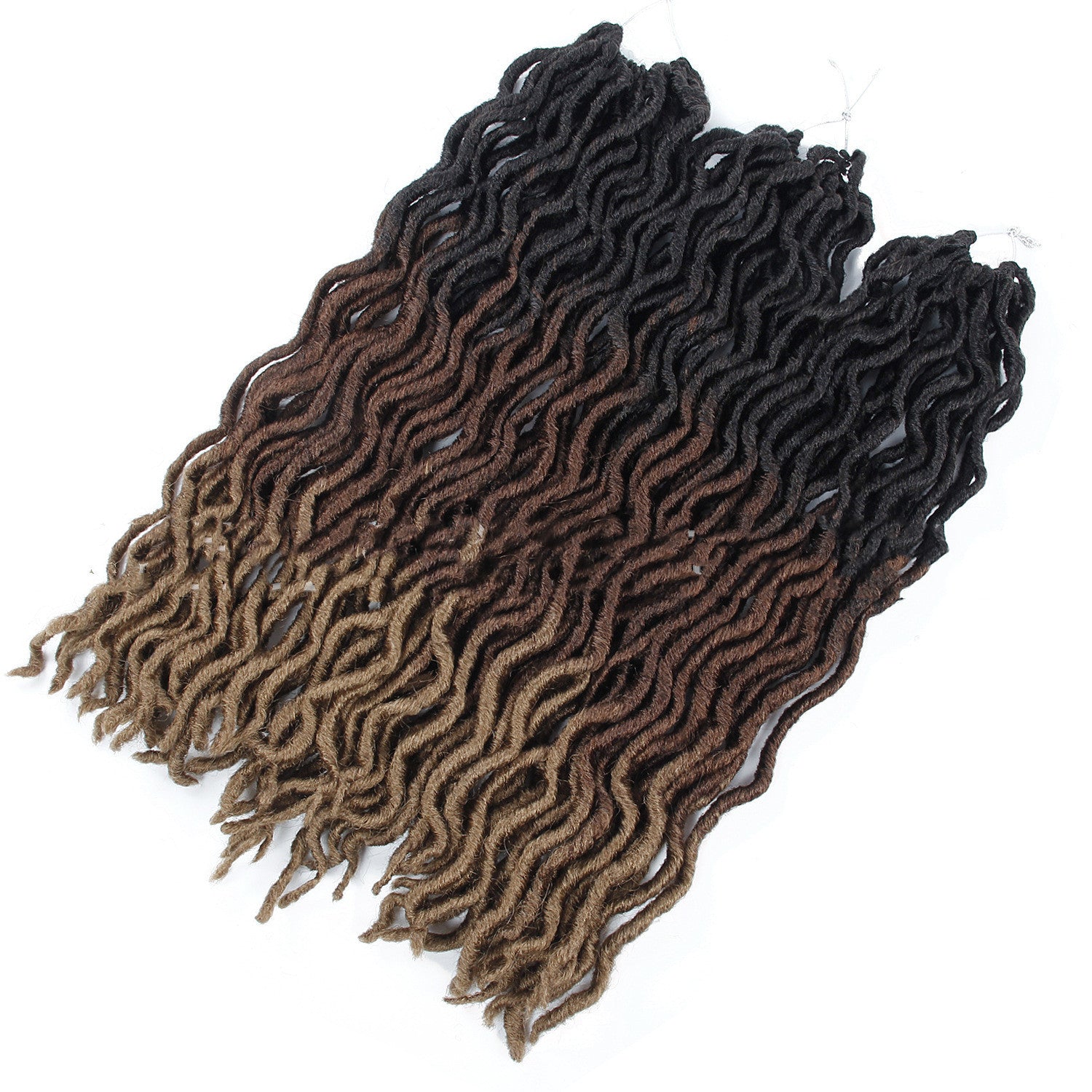 JMT-938698 Ombre Curly Synthetic Crochet Hair Extensions for Ladies - Multiple Color Options Available