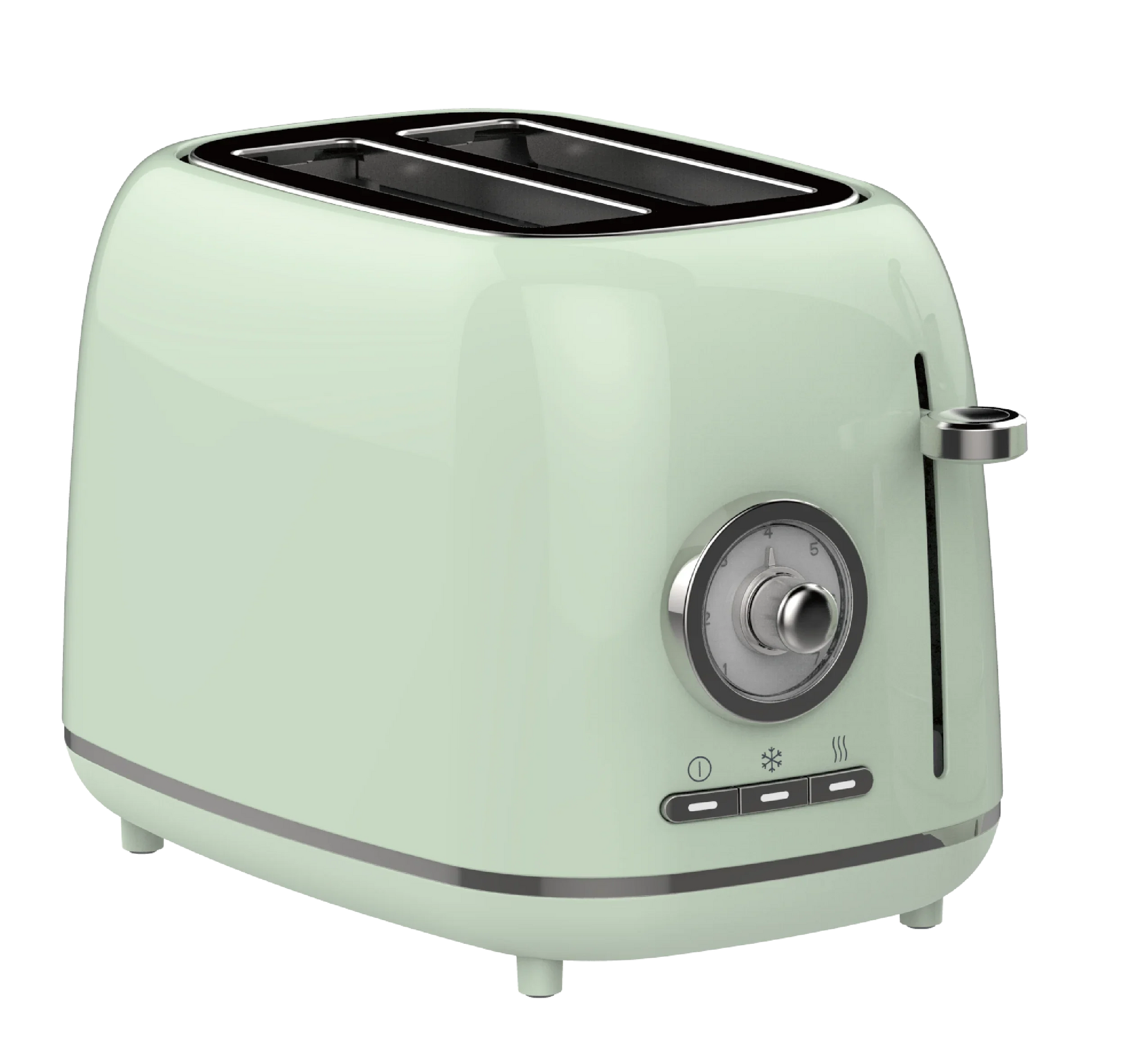 KTX-093395 Purple Retro 2-Slice Electric Bread Toaster with Sandwich Clamps