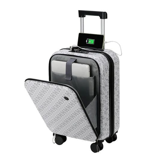 KTX-159571 Lightweight Softside Medium-Size Carry-On Luggage Set with Open-Top Design
