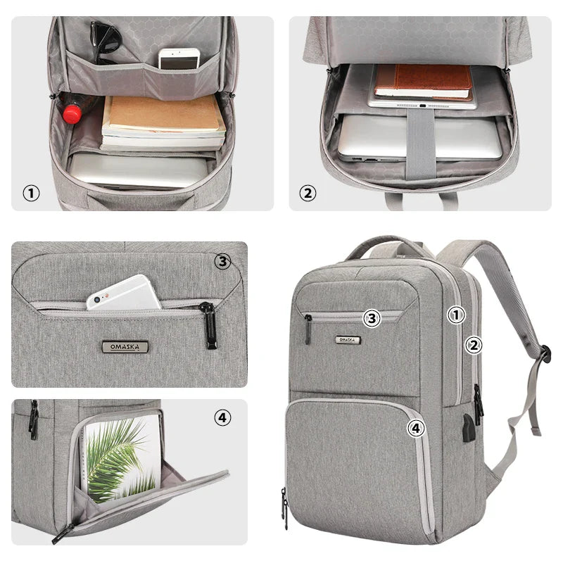 KTX-429459 Stylish and Functional USB Charging Computer Backpack for Men