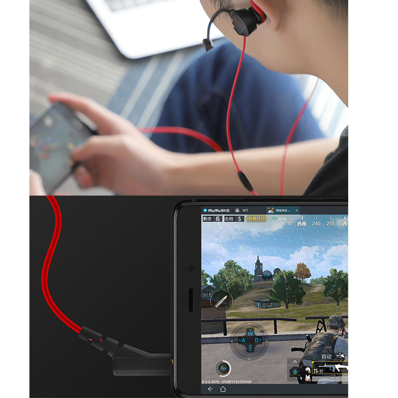 KTX-522963 In-Ear Gaming Earphones with Unilateral Microphone and Volume Control