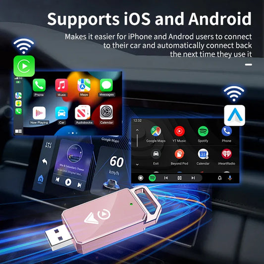 KTX-607635 Wireless CarPlay Adapter for Seamless Apple and Android Connectivity