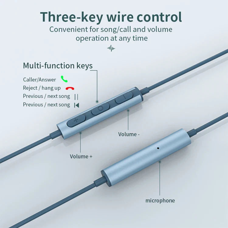 KTX-197459 Noise Cancelling Wired Earphones with 3.5mm Jack for iPhone - Magnetic Stereo Headset