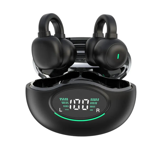 KTX-624851 Wireless Clip-On Sports Earphones with LED Battery Indicator for Comfortable Long-Term Use