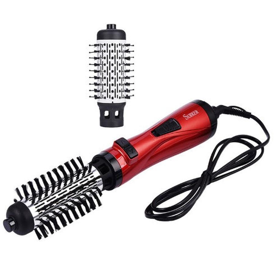 JMT-947210 2 in 1 Multifunctional Hair Dryer Rotary Brush & Curling Iron Styling Tool with 3-Speed Temperature Control