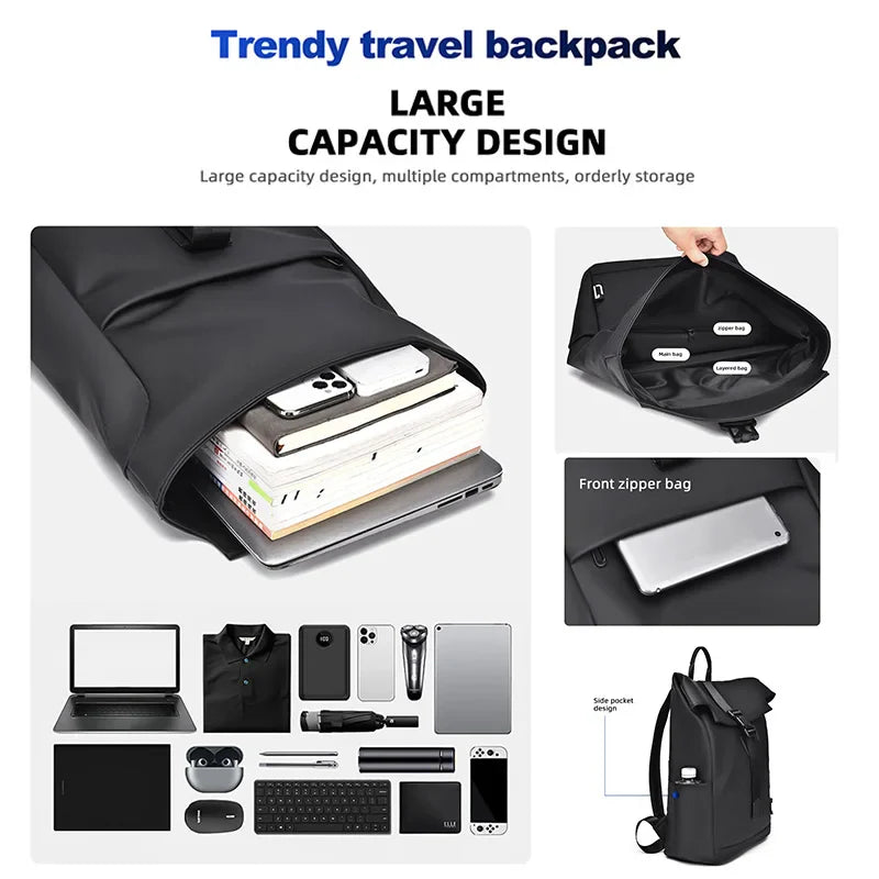 KTX-377427 Fashionable 17-Inch Outdoor Leisure Backpack for Students and Travel