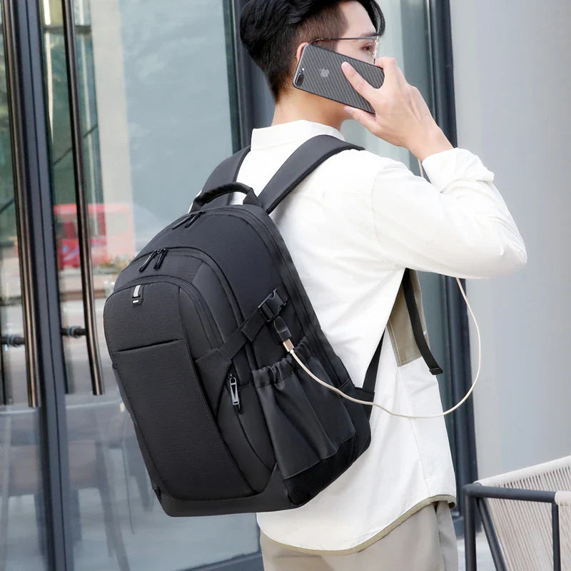 KTX-474579 Stylish Foldable Anti-Theft Laptop Backpack with Side Pockets for Travel