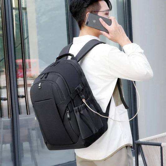 KTX-474579 Stylish Foldable Anti-Theft Laptop Backpack with Side Pockets for Travel