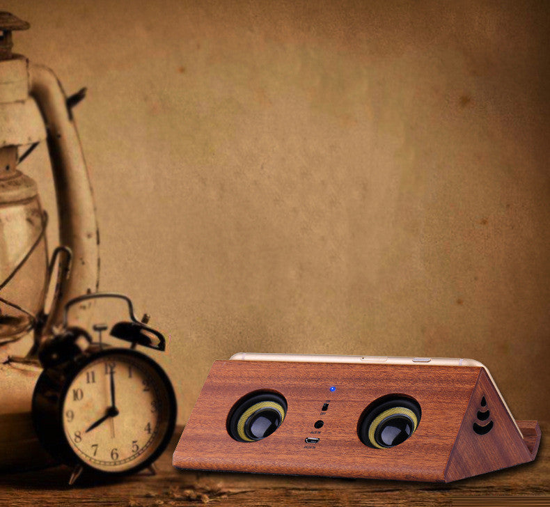 KTX-872659 Wooden Wireless Speakers with Built-in Lithium Battery and Intelligent Induction, 10W Output, 8-Hour Playtime, 3.5MM Connection