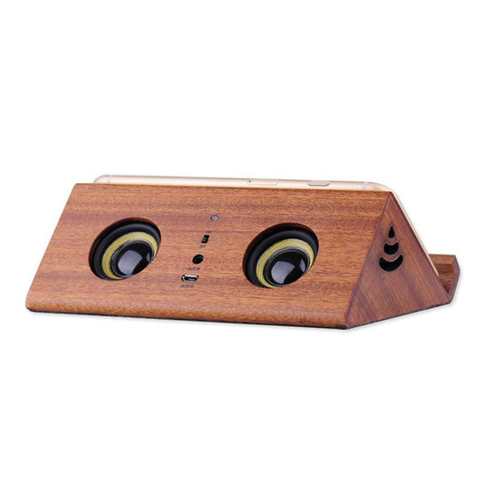 KTX-872659 Wooden Wireless Speakers with Built-in Lithium Battery and Intelligent Induction, 10W Output, 8-Hour Playtime, 3.5MM Connection