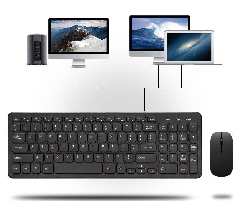 KTX-270675 Wireless Keyboard and Mouse Set with Adjustable DPI and Ergonomic Design, Silent Operation, Chocolate Keycaps
