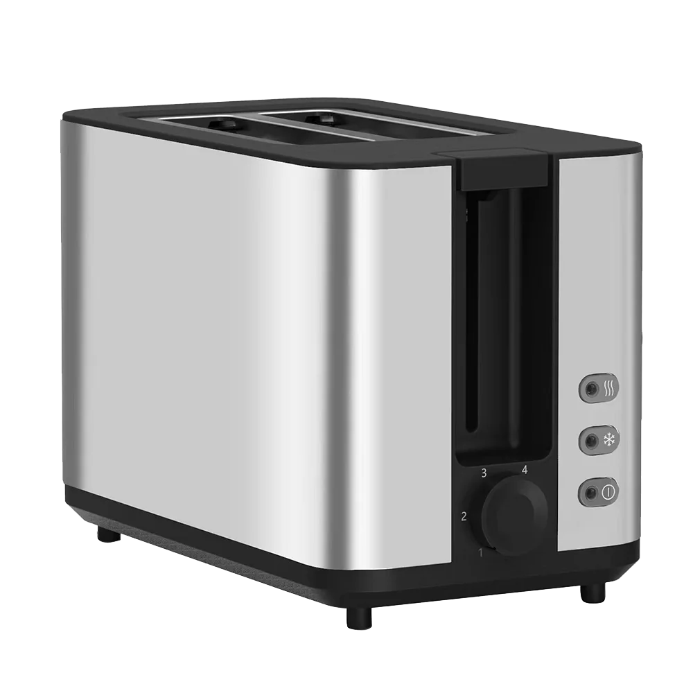 KTX-372499 Silver Electric Bread Toaster for Two Slices – Custom Logo Option Available