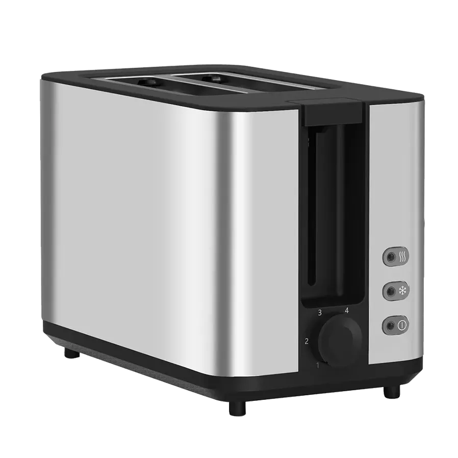 KTX-372499 Silver Electric Bread Toaster for Two Slices – Custom Logo Option Available