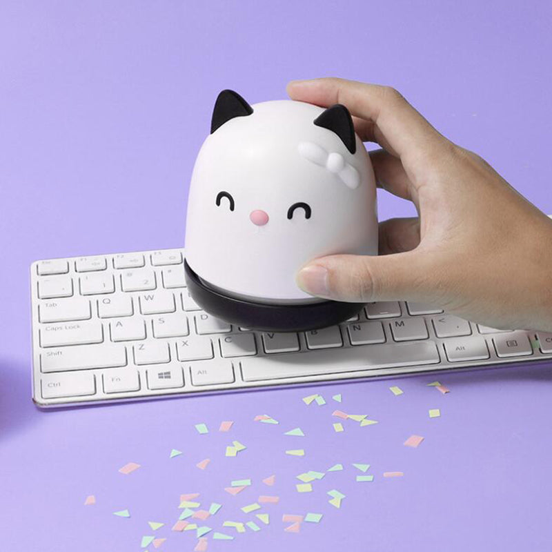 KTX-944979 Portable Cat Mini Vacuum Cleaner for Desktop and Office Use - Handheld Suction Tool