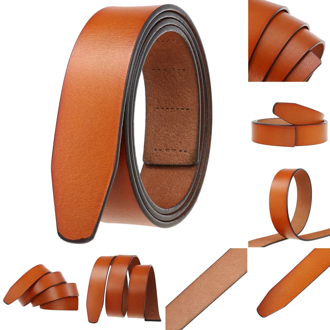 KTX-093203 Real Cowhide Leather Belt for Men – 35mm Wide Genuine Leather Design