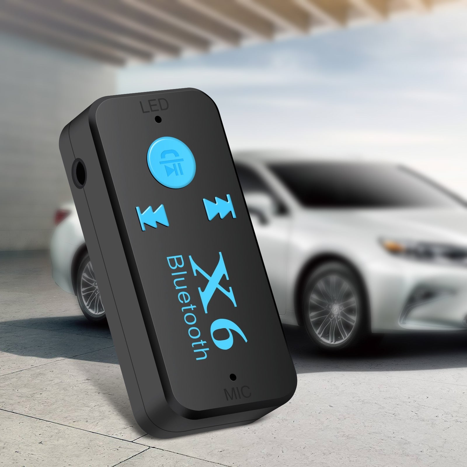 KTX-575443 Bluetooth Car Music Receiver with TF Card Reader & Hands-Free Speaker Function
