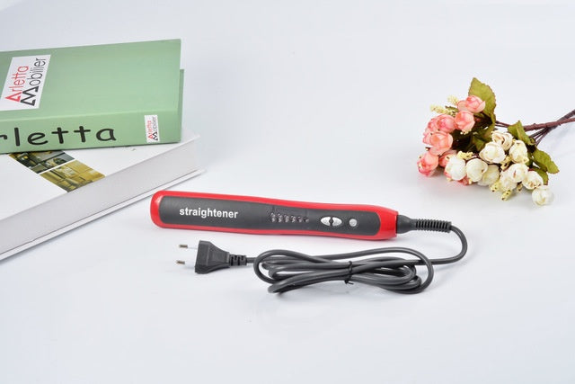 KTX-729171 Ceramic Hair Straightening Brush with Adjustable Temperature Control and Detangling Features