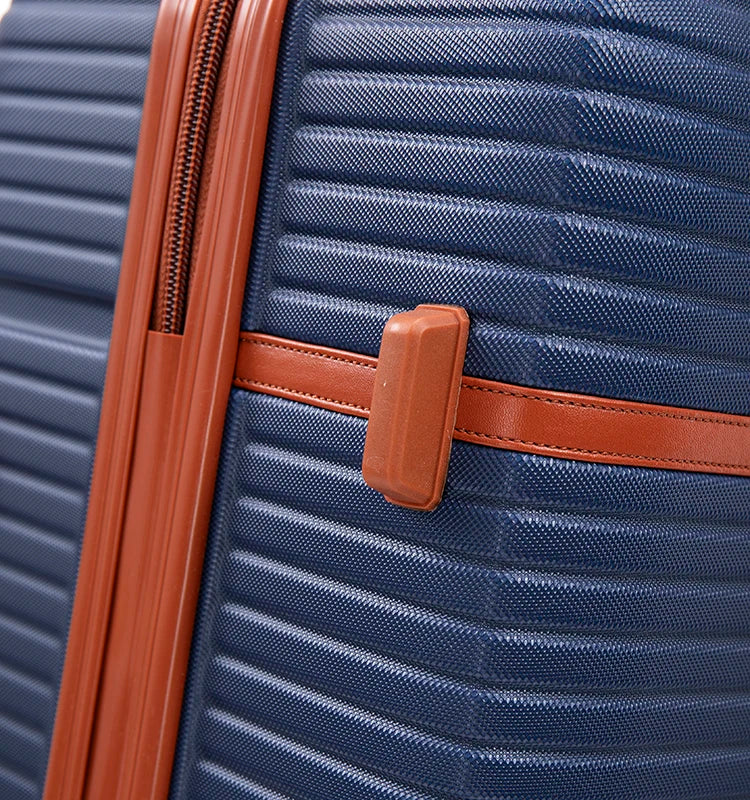 KTX-243219 Vintage Style ABS Trolley Luggage Set with Customisable Tag - 3 Pieces