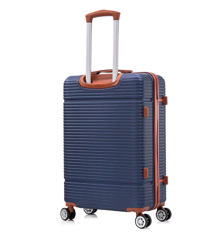 KTX-243219 Vintage Style ABS Trolley Luggage Set with Customisable Tag - 3 Pieces