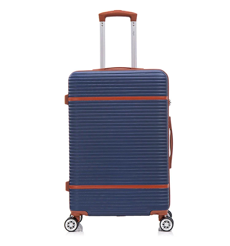 KTX-243219 Vintage Style ABS Trolley Luggage Set with Customisable Tag - 3 Pieces