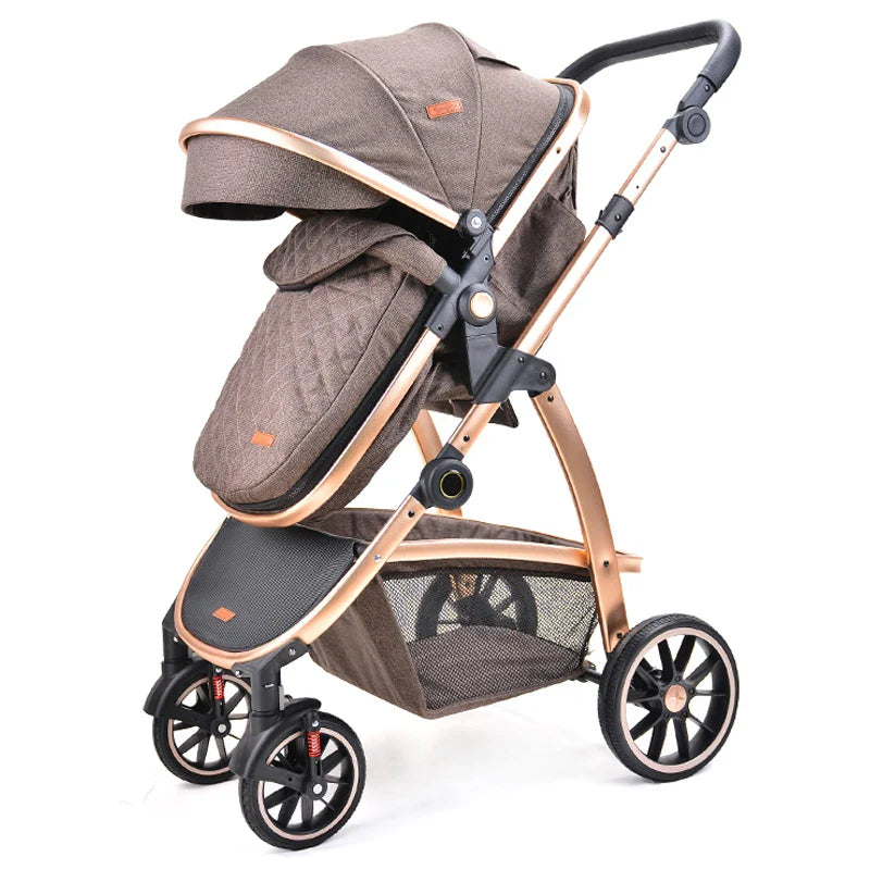 KTX-960467 3 in 1 Foldable Aluminium Alloy Stroller with Car Seat - Lightweight Travel Pram for Newborns