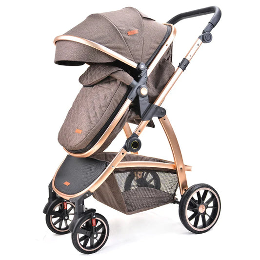 KTX-960467 3 in 1 Foldable Aluminium Alloy Stroller with Car Seat - Lightweight Travel Pram for Newborns