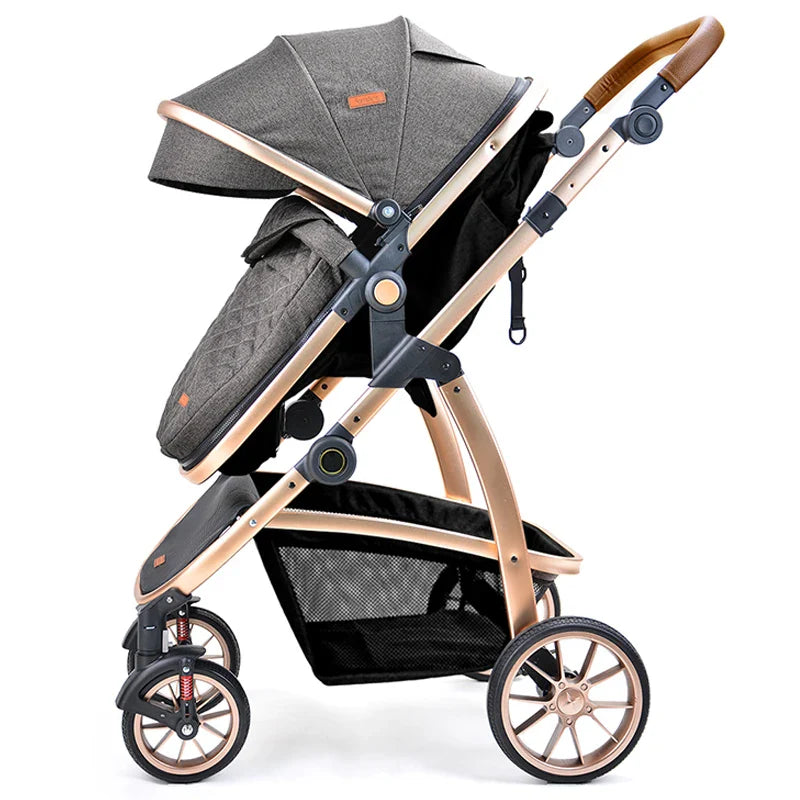 KTX-960467 3 in 1 Foldable Aluminium Alloy Stroller with Car Seat - Lightweight Travel Pram for Newborns