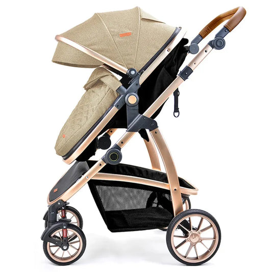 KTX-960467 3 in 1 Foldable Aluminium Alloy Stroller with Car Seat - Lightweight Travel Pram for Newborns