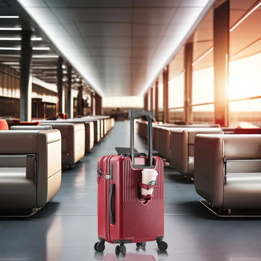 KTX-307603 Durable Water-Resistant Red Suitcase Trolley for Travel