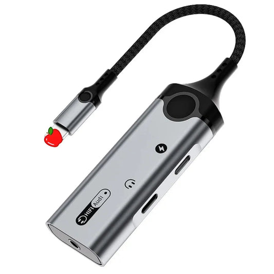 KTX-342035 8-Pin to 3.5mm Earphone Jack Adapter with Charging and Microphone for iPhone