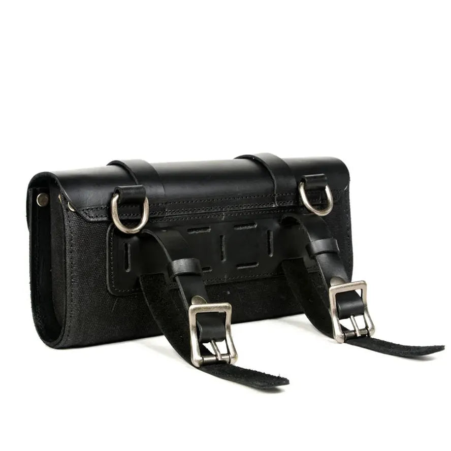 KTX-893459 Retro Oil Wax Canvas Motorcycle Shoulder Bag for Luggage and Side Storage