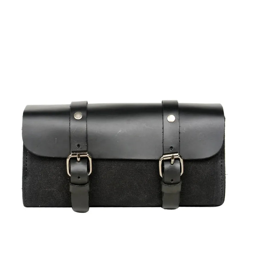 KTX-893459 Retro Oil Wax Canvas Motorcycle Shoulder Bag for Luggage and Side Storage