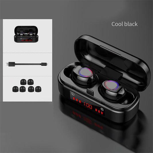 KTX-956307 Bluetooth Touch Headset with Battery Display, TWS Binaural Stereo Earbuds, 10m Range, Voice Control